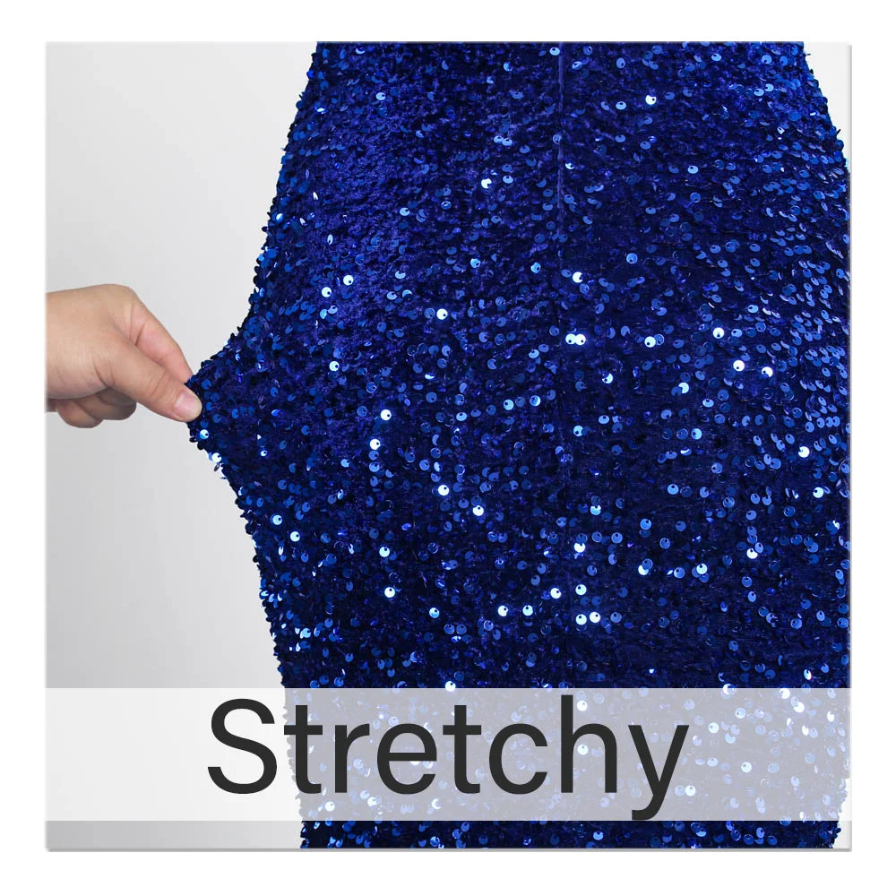 Red Sequin Strapless Cocktail Prom Dresses Stretch Velvet Sexy Slit Leg Paded Backless Mermaid Formal Evening Dress 2025