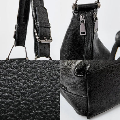 Fashion Tassel Women Shoulder Bag 100% Genuine Leather Daily Shopping Hobos Classic Large Red Tote Handbag Crossbody Bag