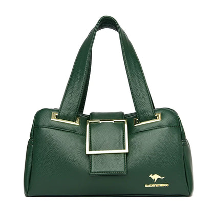 Women Multi-layers Top-handle Bag Quality Leather Handbags Purses Female Luxury Designer Large Capacity Boston Ladies Sac A Main