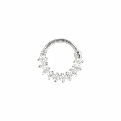 Multible Crystal Hoop Earrings for Women 2021 925 Sterling Silver Ear Nose Jewelry Earrings Heart Round joyas de plata 925