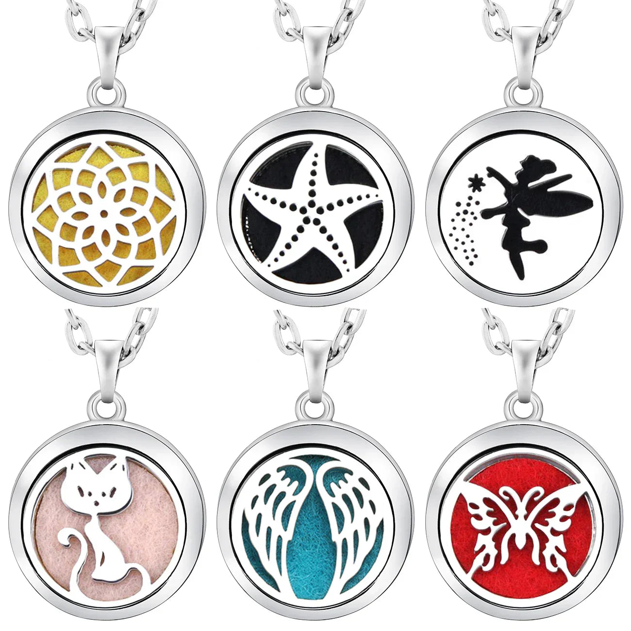 New Stainless Steel Fashion Tree Of Life  Aromatherapy Necklace Essential Oil Diffuser Perfume Locket Pendant Women Jewelry Gift