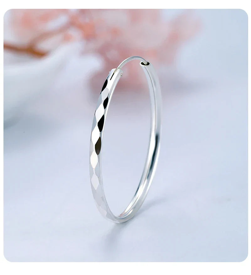 Women's Big Hoop Earrings, New Collection 100% 925 Sterling Silver Jewelry Fashion Women18K Golden серьги кольца