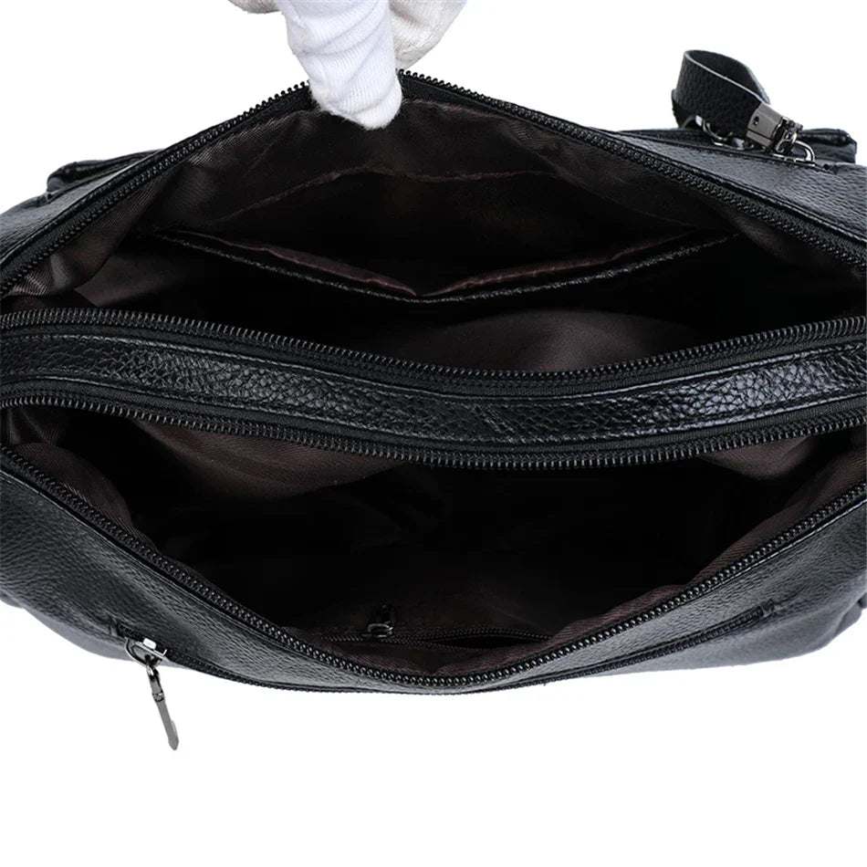 Classic Shoulder Bags High Quality Multi Pockets Soft Leather Crossbody Bags for Women 2024 Designer Luxury Handbags Purses