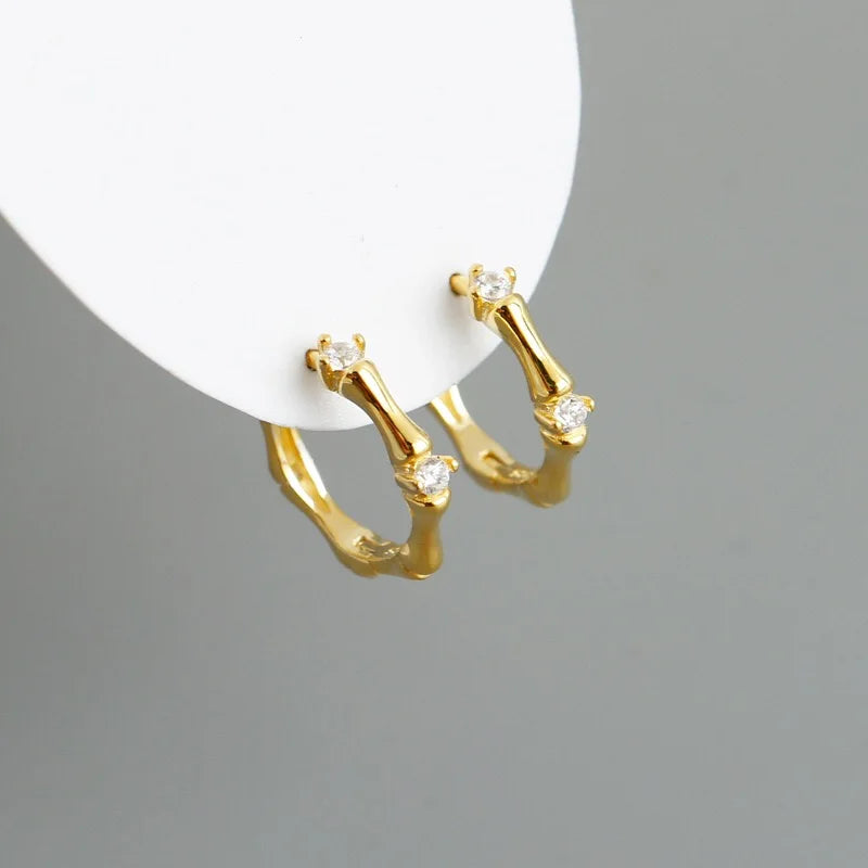 925 Sterling Silver Earring Colorful Dripping Oil Material Ear Ring Ear Buckle Rhombus Shape Trend Wild Girl Women Boy Ear Jewel