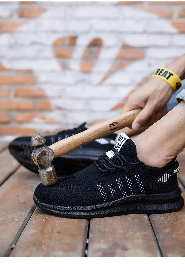 Work Safety Shoes Non-slip Waterproof Anti-smashing Steel Toe Puncture Working Boots Lightweight Fashion Sneakers For Men Women