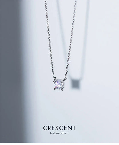 38+4.8cm Silver Necklace For Women Fine Silver 925 Jewelry Fashion Neck Minimalist Pendants 925 Silver Chains Woman