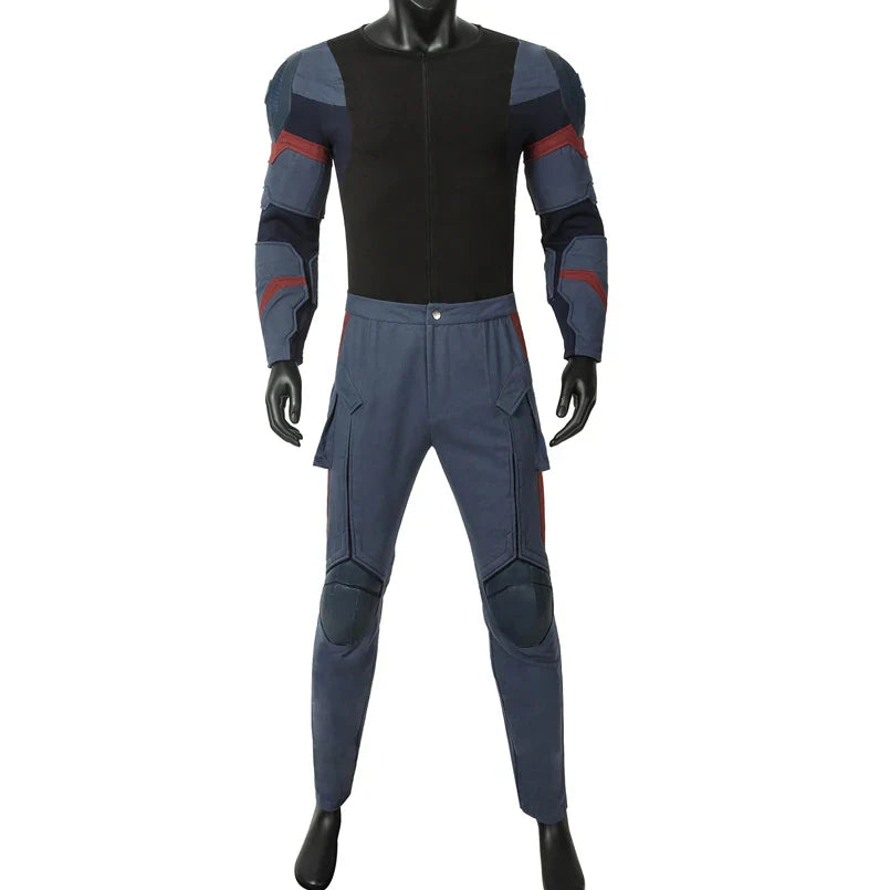 Captain Steven Rogers Cosplay Costume Adult Superhero Battle Uniform Costume Halloween Carnival Suits With Boots