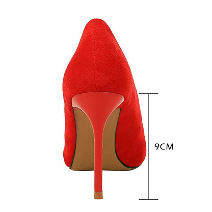 Shoes 2026 New Women Pumps Suede High Heels Shoes Fashion Office Shoes Stiletto Party Shoes Female Comfort Women Heels