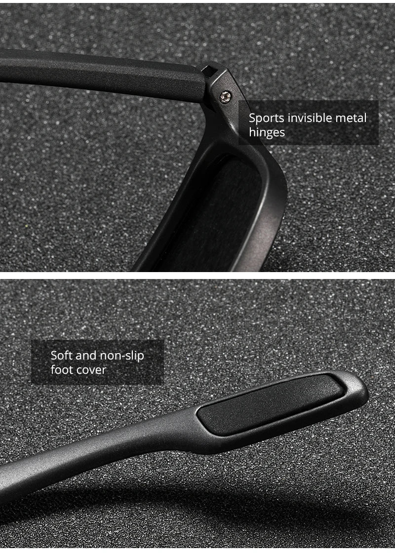 Rectangular Ultra Light Sports Sunglasses Men Polarized TAC 1.1mm Thickness Lens Driving Sun Glasses Women Cat.3