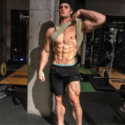 Men Gym Fitness Loose Shorts Bodybuilding Joggers Summer Quick-dry