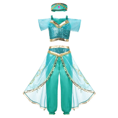 Girl Elsa Anna Dress Princess Costume Snow Queen Dress Baby Halloween Ariel Carnival Clothes Kids Cosplay Clothes Party Clothing