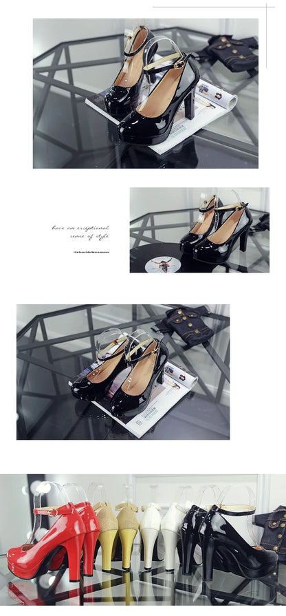 Shoes Women Black Pumps  Spring Casual Shoes Female High Heels White/red Weding Shoes 34 40 Plus Size Pumps