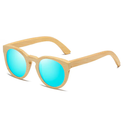 Women Bamboo Sunglasses With Polarized Mirror Lenses Of Bamboo Wood Sunglasses With Gift paper box 824