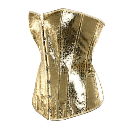 Faux Leather Corset Sexy Clubwear Bustier Hot Lingerie  Zipper Costume Lace up  Waist Cincher Top Plus Size