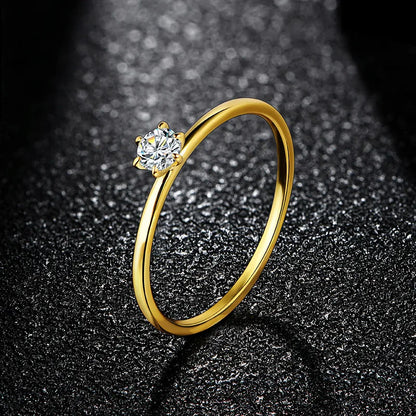 Classic Round Cut 3.5mm Moissanite Ring for Women Handmade 925 Sterling Silver Rings Engagement Bride Gift Fine Jewelry