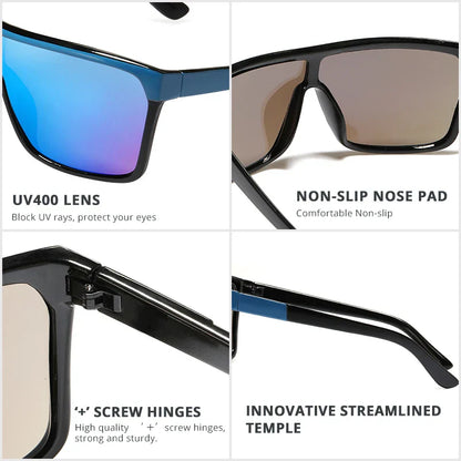 Flynn Style Sunglasses Men Plus Shape Outdoor Anti-reflective Sun Glasses Women with Peanut Box