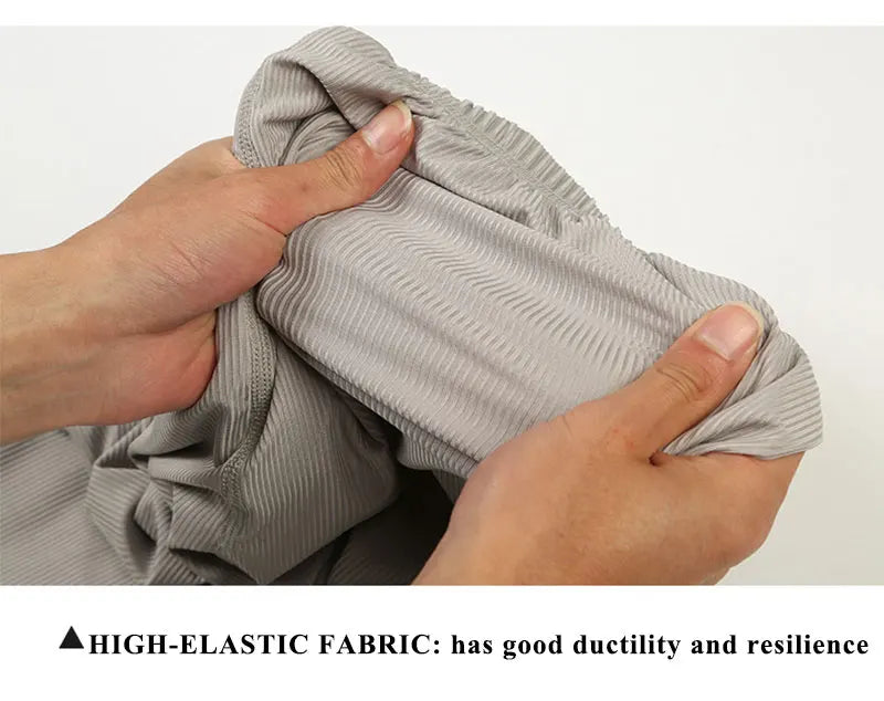 Plus Size Ice Silk Cool Summer Men Sleepwear Shorts Sexy Underwear Nightwear Comfortable Loose Sports Man Sleep Bottoms Homewear