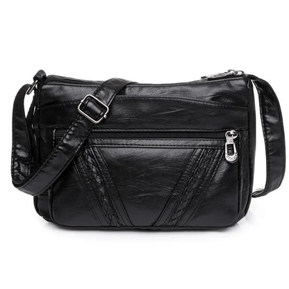 Fashion All-match Solid Color Messenger Bag High Capacity Womens Shoulder Bags 2021 New High Quality Pu Leather Women Handbag