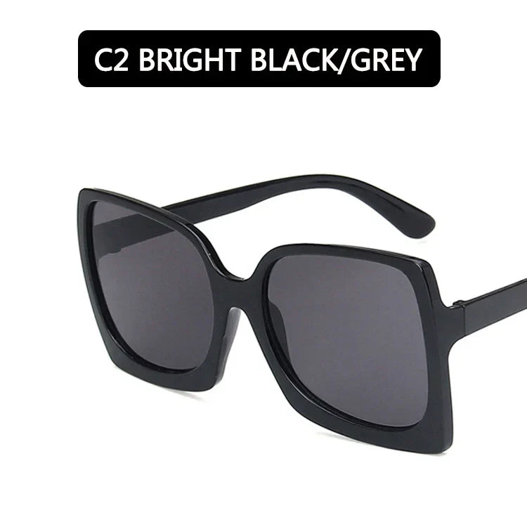 Big Frame Fashion Oversized Sunglasses Women Brand Designer Plastic Female Gradient Sun Glasses gafas de sol mujer UV400