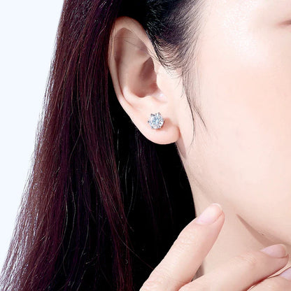 10k Gold 4/3/2/1.6/1/0.6ct Moissanite Stud Earrings For Women Real 10K Gold Post Anti-allergy Men Earrings Jewelry