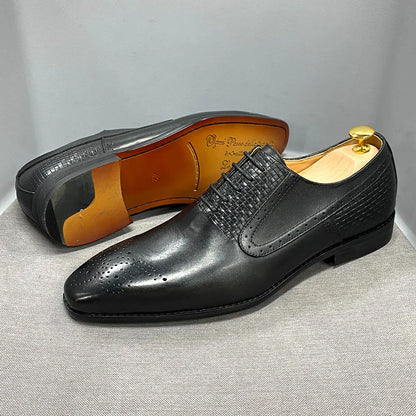Size 6 To 13 Mens Oxford Dress Shoes Genuine Leather Handmade Green Lace-Up Brogue Classic Party Wedding Formal Shoes for Men