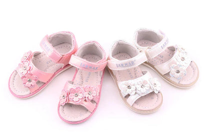 2023 Summer Kids Sandals for Girls Baby Sandals Soft Leather Flowers Princess Girls Shoes Children Beach Sandals Toddler Shoes