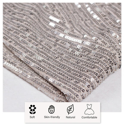 Silver One Shoulder Hollow Out Sequin Cocktail Dress Luxury Pleated Slit Padded Sleeveless Women Party Evening Dresses