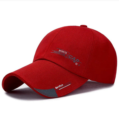 2024 Fashion Line Baseball Cap For Men Sports Cap Hat Fish Outdoor Long Visor Brim Shade Snapback Sun Hat Women's Summer Hat
