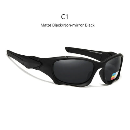 Outdoor Sports Polarized Sunglasses Men Curve Cutting Frame Stress-Resistant Lens Shield Sun Glasses Women KD0623