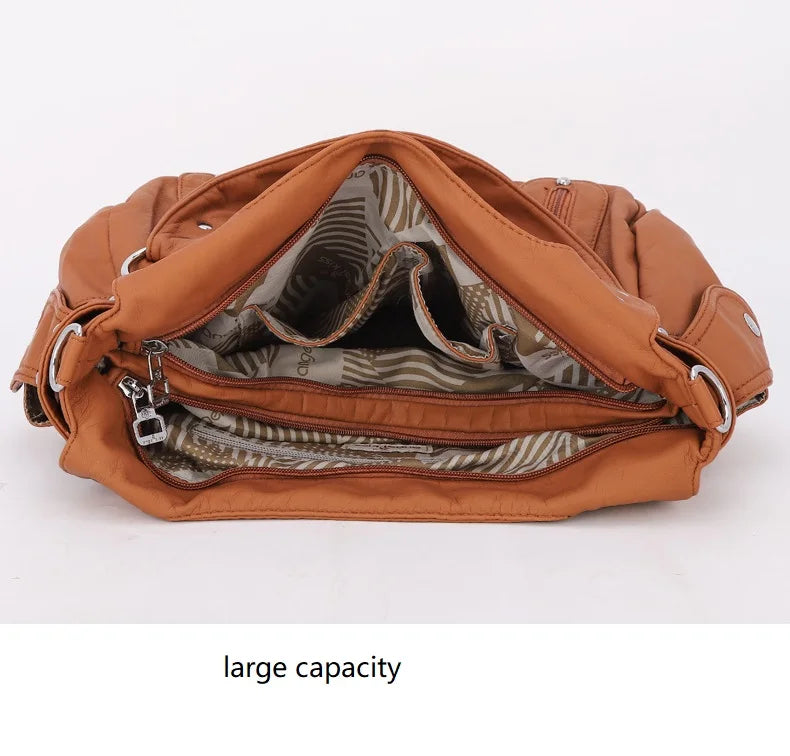 Winter Fashion Shoulder Bag for Women Soft PU Crossbody Handbg Large Capacity Messenger Bag Hobos Big Purse