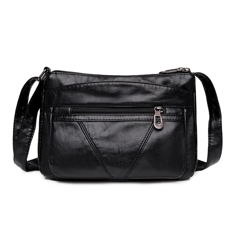 Fashion All-match Solid Color Messenger Bag High Capacity Womens Shoulder Bags 2021 New High Quality Pu Leather Women Handbag