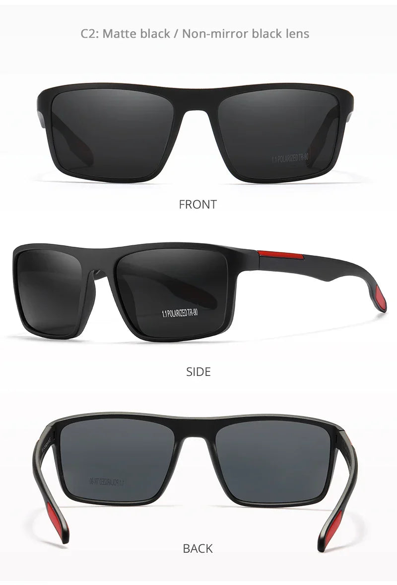 Rectangular Ultra Light Sports Sunglasses Men Polarized TAC 1.1mm Thickness Lens Driving Sun Glasses Women Cat.3