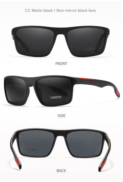 Rectangular Ultra Light Sports Sunglasses Men Polarized TAC 1.1mm Thickness Lens Driving Sun Glasses Women Cat.3