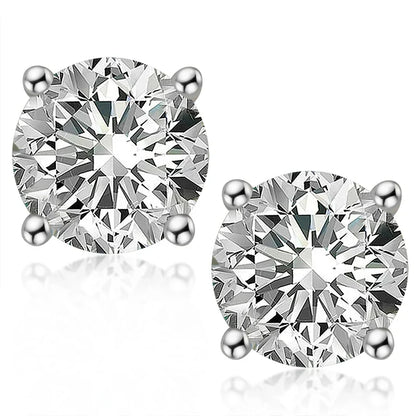 3mm/4mm/5mm/6.5mm/8mm/9mm/10mm/11mm Certified D VVS1 Moissanite Stud Earrings 925 Silver Earrings For Women Men Jewelry
