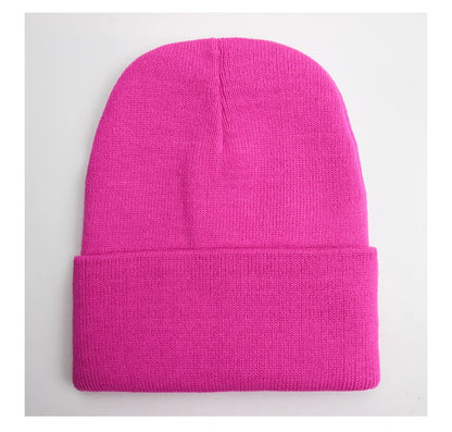 Unisex Beanie Autumn Winter Wool Blends Soft Warm Knitted Cap Men Women