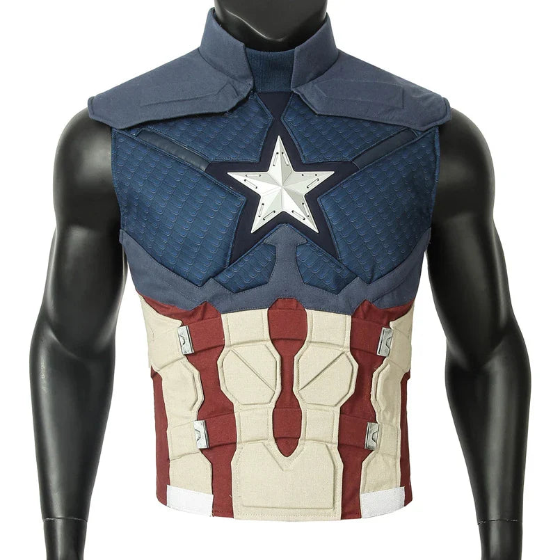 Captain Steven Rogers Cosplay Costume Adult Superhero Battle Uniform Costume Halloween Carnival Suits With Boots