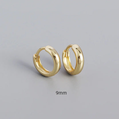 925 Sterling Silver Minimalism Punk Rock Wide Hoop Earrings for Women Men Fashion Gothic Bohe Huggie Ear Buckle Jewelry