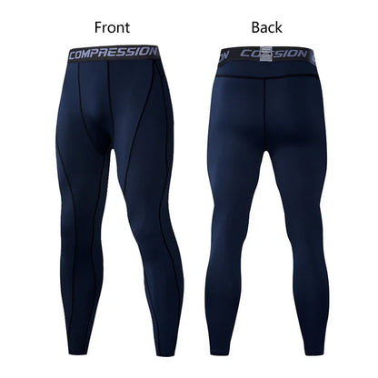 Men's Compression Pants Cycling Running Basketball Soccer Elasticity Sweatpants Fitness Tights Legging Trousers Rash Guard Gym