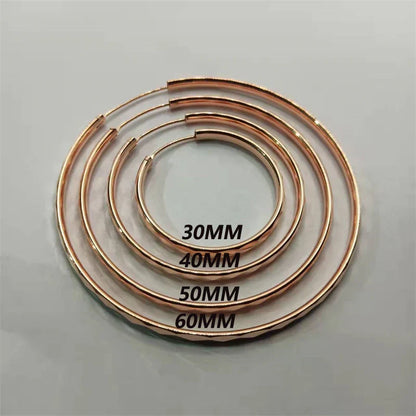 Women's Big Hoop Earrings, New Collection 100% 925 Sterling Silver Jewelry Fashion Women18K Golden серьги кольца