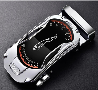 Belts for 3.5cm Width Sports Car Brand Fashion Automatic Buckle Black Genuine Leather Men's Jeans High Quality Waist Male Strap
