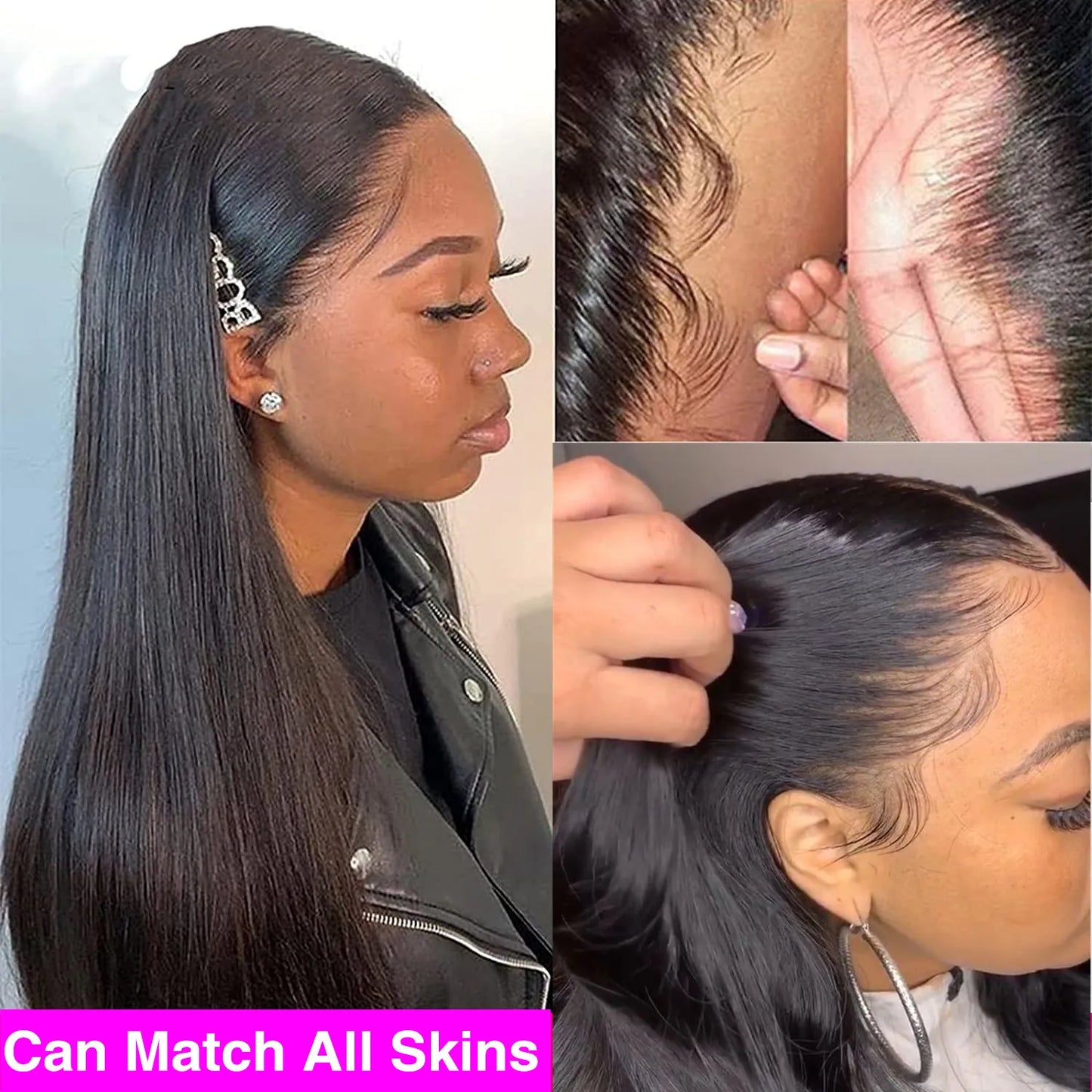 30 32 Inch Brazilian Bone Straight 13x4 13x6 HD Transparent Lace Front Human Hair Wigs 360 Lace Frontal Wig 5x5 6x4 Glueless Wig