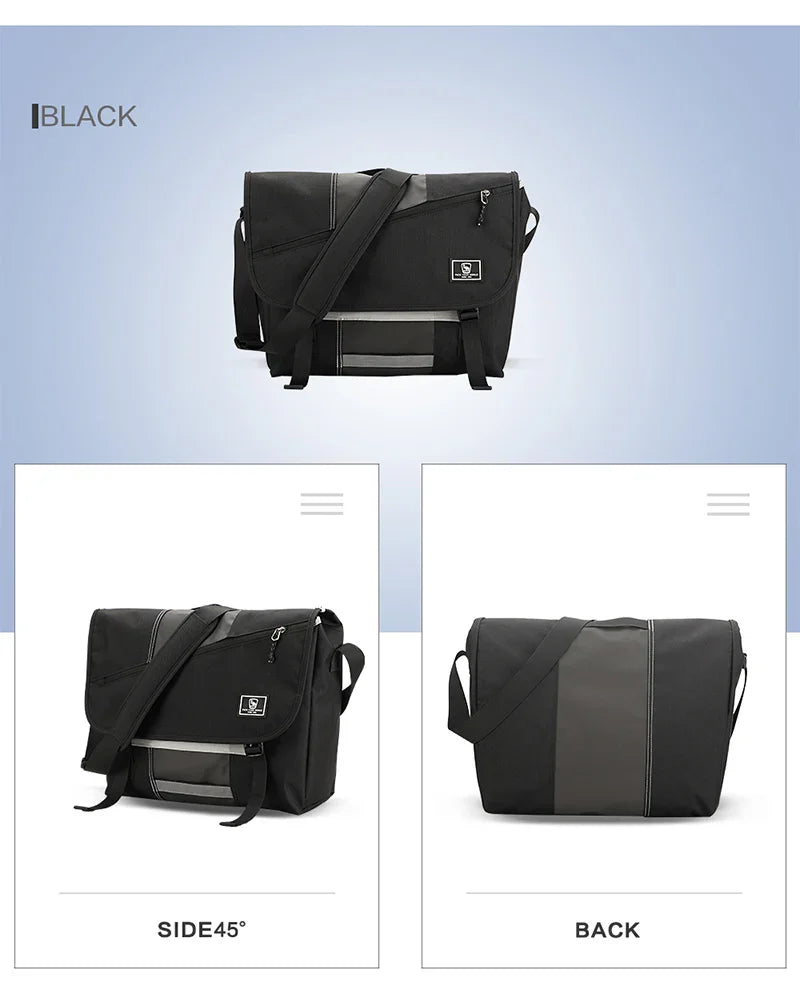 15 Inch Laptop Men Messenger Bag Fashion Travel Sling Shoulder Bag Men's Canvas Briefcase Male Crossbody Pack For Teenages