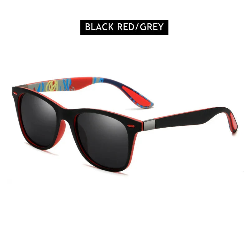 Polarized Sunglasses Men Women Classic Square Plastic Driving Sun Glasses Male Fashion Black Travelling Shades UV400