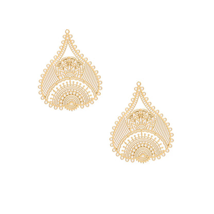4pcs Gold Stainless Steel Filigree Earring Charm Pendants Connectors for Earring DIY Jewelry Making Supplies wholesale