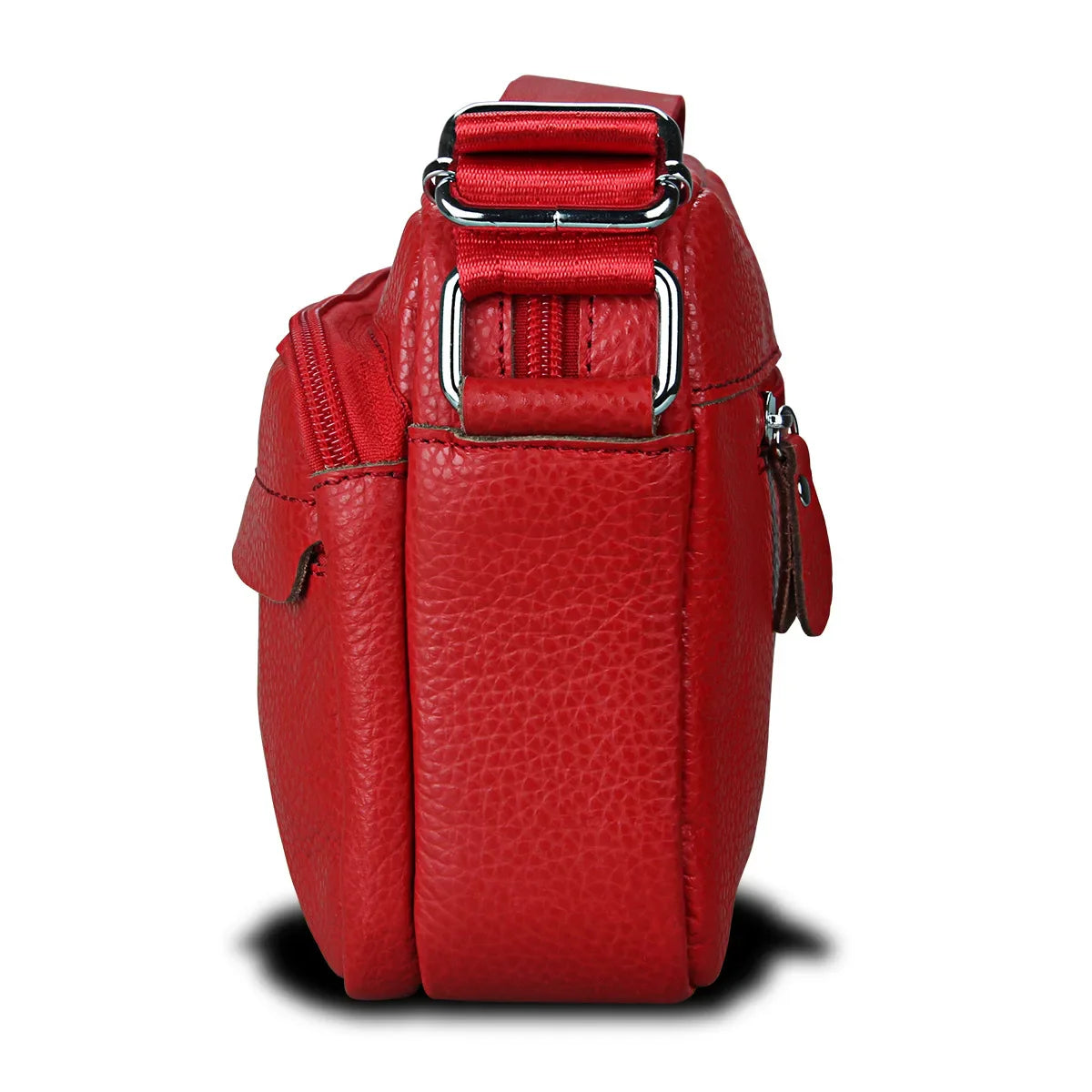 Genuine Cow Leather Casual Women Handbags Korean Single Zipper Solid Messenger Bags Soft Phone Pocket Crossbody Female Box Bag