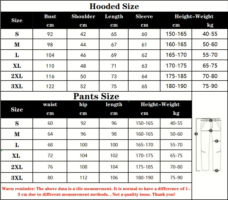 Spring Men's sets Honda logo print fashionable casual outdoor zippered hoodie sweatshirt sport pants for motorcycle enthusiasts