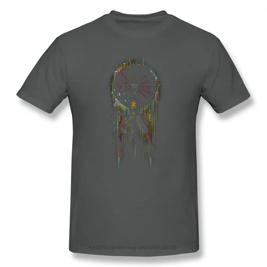 Men Clothing Stars Treke Science FictionTV Series Tops T-Shirt Neon Boldly Oversize Short Sleeve