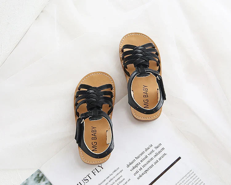 Kid girl Sandals toddler Girls flat Sandals girls braid sandals