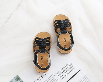 Kid girl Sandals toddler Girls flat Sandals girls braid sandals