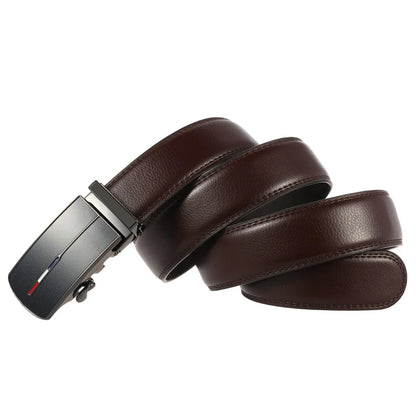 Cowskin Belt Men High Quality Leather Belts Strap Male Metal Automatic Buckle Belt for Men Formal Luxury Waistband Strap